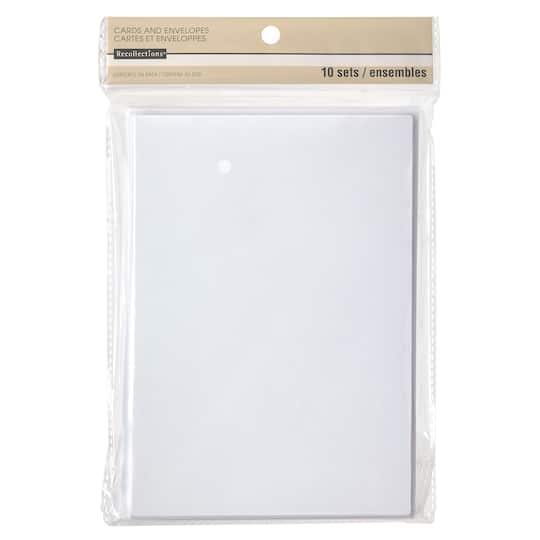 12 Packs: 10 ct. (120 total) White Cards & Envelopes by Recollections™, 5" x 7"